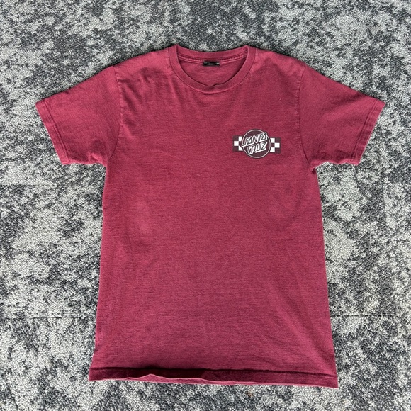 Santa Cruz Skateboards Burgundy T-Shirt - Picture 1 of 3